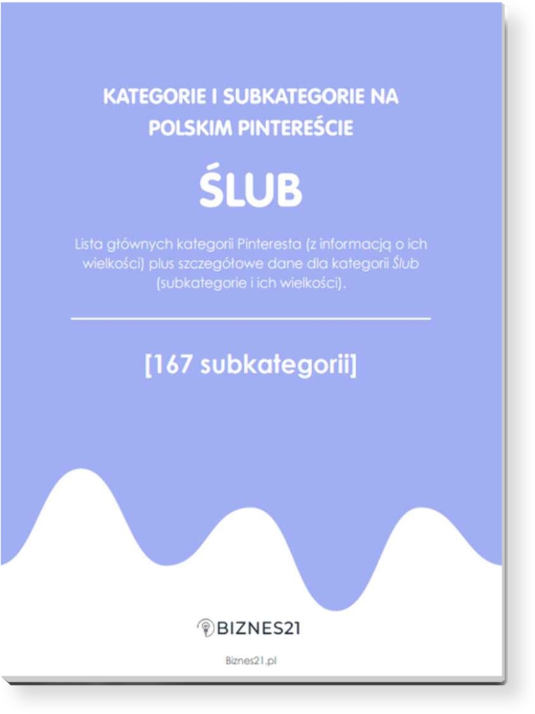 E-book Pinterest Kategorie Ślub